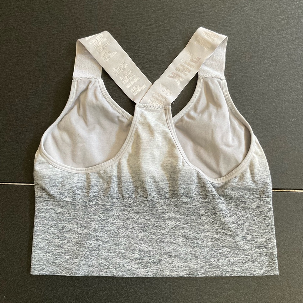 PINK Victoria's Secret Gray Sports Bra with Racerback